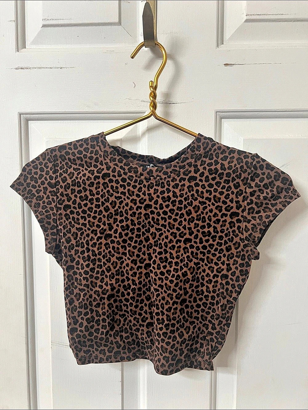 The Workshop Leopard Print Short Sleeve Top Size Medium Like New